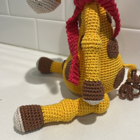 Handcrafted Sleepy Giraffe Amigurumi Crochet Stuffed Animal Toy Doll Figure 🦒 - Picture 10 of 13
